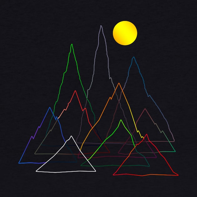 Mountains Lines (small and back) by Bongonation